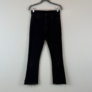 Mother Inside Crop Step Fray Elegant Black Flare Women's‎ Jeans Size 27